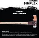 Halder Spalthammer (4100 g Stiellänge 850 mm / Hickory) - 3007.160 Thumbnail 2