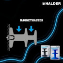 Halder Magnethalter Ø 65 mm schwarz - 3688.003 Thumbnail 4