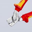 NW-KNIPEX Kabelschere (Länge 160 mm / Kopf verchromt VDE) - 95 16 160 Thumbnail 2