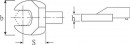 Stahlwille Mauleinsteckwerkzeug (Schlüsselweite 24 mm 22 x 28 mm / CV-Stahl) - 58211024 Thumbnail 4