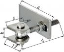 NW-GAH Verstellbares Torband (146x23x55x130x28x50mm / Edelstahl) - 326203 Thumbnail 1