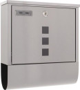 Edding Briefkasten (Höhe 305 mm Breite 335 mm Tiefe 100 mm / grau Edelstahl) - T06046 Thumbnail 1