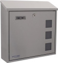 Edding Briefkasten (Höhe 360 mm Breite 360 mm Tiefe 100 mm / grau Edelstahl) - T06048 Thumbnail 1