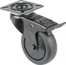 BS ROLLEN Lenkrolle mit Totalfeststeller (Rad-Ø 50 mm Tragfähigkeit 50kg/mit Anschraubplatte&Totalfeststeller) - A820.A85.050.06 Thumbnail 1