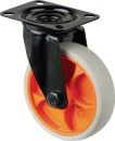 BS ROLLEN Lenkrolle (Rad-Ø 125 mm Tragfähigkeit 120 kg / Lenkrollen Gummi) - L800.B44.126.02 Thumbnail 1