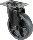 BS ROLLEN Lenkrolle (Rad-Ø 125 mm Tragfähigkeit 120 kg / Lenkrollen Gummi) - L800.B44.126.06 Thumbnail 1