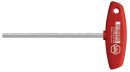 Wiha Tournevis 6KT SW 3x100mm Total L.126mm Lame nickelée brillant avec manche en T - 908 Thumbnail 1