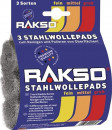 RAKSO Stahlwollepad fein / mittel / grob 00/1/3 - 20233 Thumbnail 1