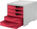 GRAF Ablagebox (5 Schubladen grau/cranberry / Polystyrol H255xB270xT340 mm) - 275-8430.2281 Thumbnail 2