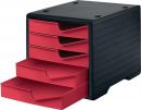 GRAF Ablagebox (5 Schubladen schwarz/cranberry / Polystyrol H255xB270xT340 mm) - 275-8430.2291 Thumbnail 2