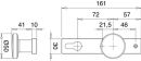 Dieckmann Schlosskasten-Knopf (fest / Aluminium F1 / naturfarbig) - 1317/7020/01 Thumbnail 3