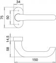 Dieckmann Feuerschutzdrückerlochteil (Edelstahl EST / gekröpft) - 1300/2133/00 Thumbnail 3