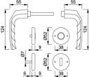 NW-HOPPE Rosettengarnitur (Aluminium F1 / rund OB) - 3067286 Thumbnail 3