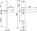 NW-HOPPE 1/2 Profiltür-Garnitur (Aluminium F9016 / PZ) - 3256845 Thumbnail 3