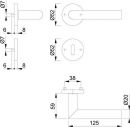 NW-HOPPE Rosettengarnitur (Edelstahl F9714M / Gehrung OB) - 12033212 Thumbnail 3