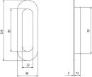 MATADOR Schiebetürmuschel (Edelstahl schwarz oval / blind) - 0023.447681 Thumbnail 3