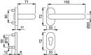 NW-HOPPE Feuerschutzgarnitur (Aluminium F1-2 D/D / für Türstärke 55-75 mm PZ oval) - 8185019 Thumbnail 3