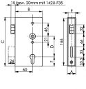 AMF Schlosskasten (DIN links / rechts / Maß A30xB94xC172 mm) - 14316 Thumbnail 3