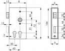 AMF Schlosskasten (DIN links / rechts / Maß A40xB94,5xC173 mm) - 14407 Thumbnail 3