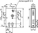 AMF Schiebetorschlosskasten (DIN links / rechts / Maß A40xB94,5xC173 mm Dornmaß 30 / 60 mm) - 16212 Thumbnail 3