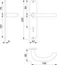 NW-HOPPE Langschildgarnitur (Edelstahl F69 / OB 72 mm) - 3042513 Thumbnail 3