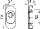 Dieckmann Schlüsselrosette (Aluminium F12 / Schildstärke 14,5 mm PZ) - 0815/0000/12 Thumbnail 3