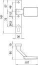 Dieckmann Schlosskasten-Griff (Aluminium F1 / Aufnahme 8 mm) - 1317/1010/01 Thumbnail 3