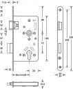 SSF Panik-Einsteckschloss (Panik-Funktion E abgerundet / 20/55/72/9 mm DIN rechts) - A2001A50/502 Thumbnail 3