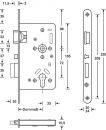 SSF Panik-Einsteckschloss (Panik-Funktion E abgerundet / 24/65/72/9 mm DIN links) - A2007K5L/501RD KL Thumbnail 3