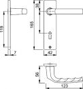 NW-HOPPE Kurzschildgarnitur (Aluminium F2 / OB eckig) - 2592513 Thumbnail 3