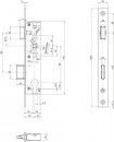 BKS Rohrrahmen-Einsteckschloss (PZ 24/25/92/8 mm DIN links / rechts / Stahl) - B 1314 0011 Thumbnail 3