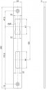 BKS Schließblech (Edelstahl silber / Breite 24 x Länge 270 mm käntig) - B 9000 1034 Thumbnail 3
