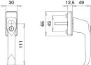 Dieckmann Fenstergriff (Aluminium 35 mm / F1 / naturfarbig) - 1003/2035/01 Thumbnail 3