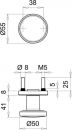 Dieckmann Türknopf (Edelstahl EST / Aufnahme 8 mm) - 1052/7010/00 Thumbnail 3