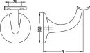 Hermeta Handlaufträger (Aluminium silberfarbig eloxiert / Durchmesser Wandplatte 56 mm) - 3506-01E Thumbnail 3