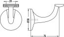Hermeta Handlaufträger (Aluminium silberfarbig eloxiert / Durchmesser Wandplatte 56 mm) - 3508-01E Thumbnail 3