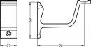 Hermeta Handlaufträger Aluminium schwarz kunststoffbeschichtet - 3550-18E Thumbnail 3
