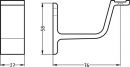 Hermeta Handlaufträger Aluminium schwarz kunststoffbeschichtet - 3551-18E Thumbnail 3
