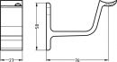 Hermeta Handlaufträger Aluminium schwarz kunststoffbeschichtet - 3553-18E Thumbnail 3