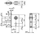 AMF Gittertorschloss Dornmaß 50 mm verzinkt - 12435 Thumbnail 3