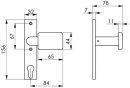 AMF Türknopf-Kurzschild (fest / drehbar / Leichtmetall F1 / silberfarbig) - 15735 Thumbnail 3