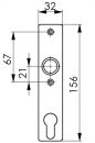 AMF Zylinderkurzschild (Leichtmetall F1 / silberfarbig / PZ) - 16022 Thumbnail 3