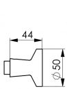 AMF Türknopflochteil (Leichtmetall F1 / silberfarbig / gerade rund) - 15529 Thumbnail 3