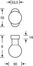 FSB FS-Profiltürknopf Material Edelstahl 6204 - 0 07 0802 32863 6204 Thumbnail 3