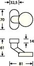 FSB Profiltürknopf Material Edelstahl 6204 - 0 07 0809 22801 6204 Thumbnail 3