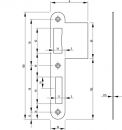 BKS Lappenschließblech (Edelstahl abgerundet / Breite 24 x Länge 180 mm) - B 9000 0435 Thumbnail 3