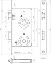 SSF Serrure à encastrer pour porte de chambre (BAD 20/ 55/78/8 mm DIN droite / argent arrondi) - A1901N80/142G VR Thumbnail 3