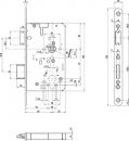 BKS Panik-Einsteckschloss (Panik-Funktion B abgerundet / 20/65/72/9 mm DIN rechts) - B-23200-04-R-8 Thumbnail 3