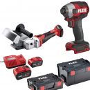 FLEX 18 V Akku Rinnenträger-Einlassfräse und SchlagschrauberRFE 40 18.0-EC + ID 1/4" 18.0-EC HD + P-Set 18-88 R - 535926 Thumbnail 1