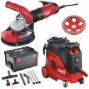 FLEX Sanierungsschleifer für randnahes Schleifen, 125 mm + SicherheVCE 33 M AC-Set + LDE 16-8 125 R, Kit TurboJet II - 536633 Thumbnail 1